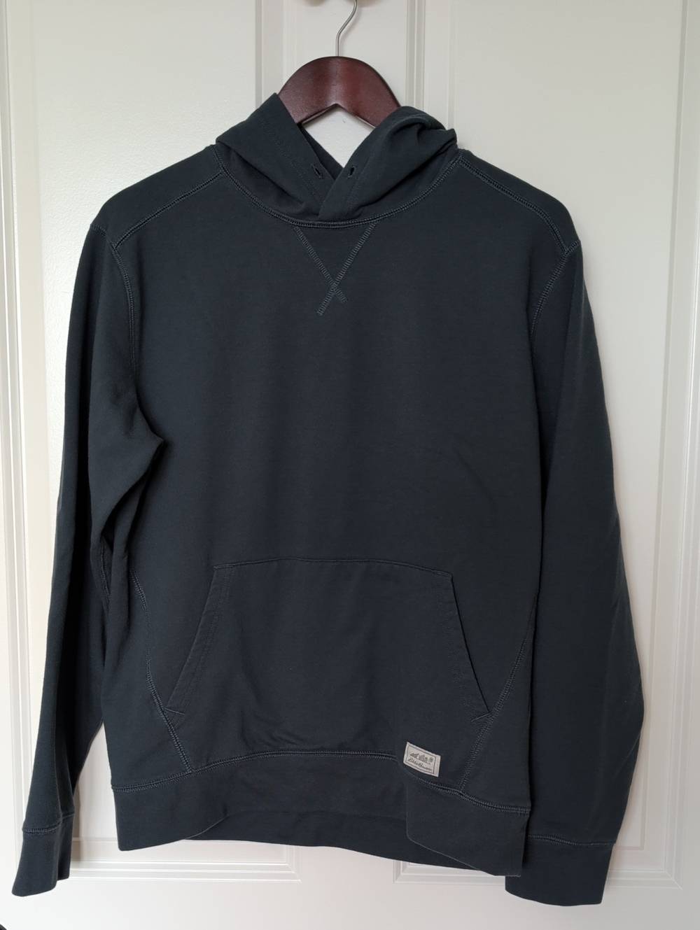 Eddie Bauer Men's Waffle Knit Pullover Hoodie - Dark Gray - Size M